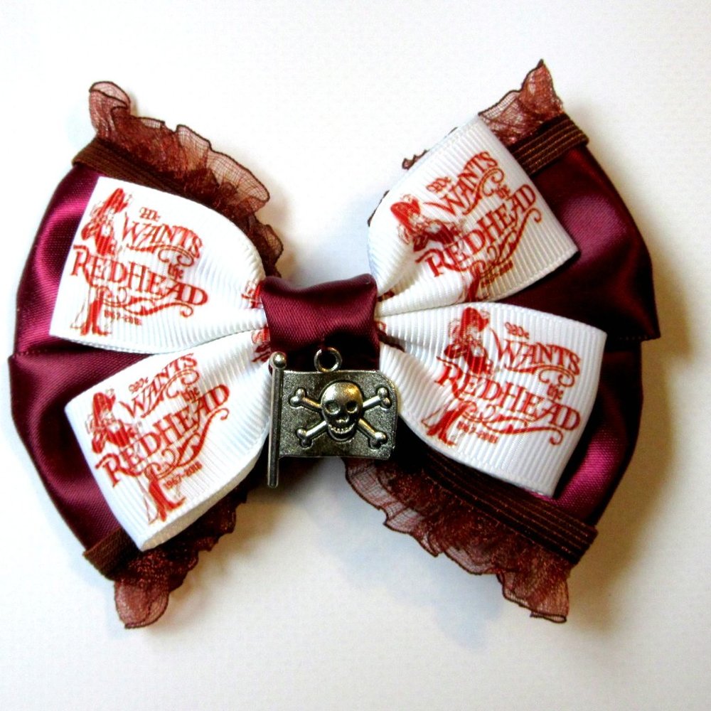 We Wants the Redhead Disney Pirates Hair Bow